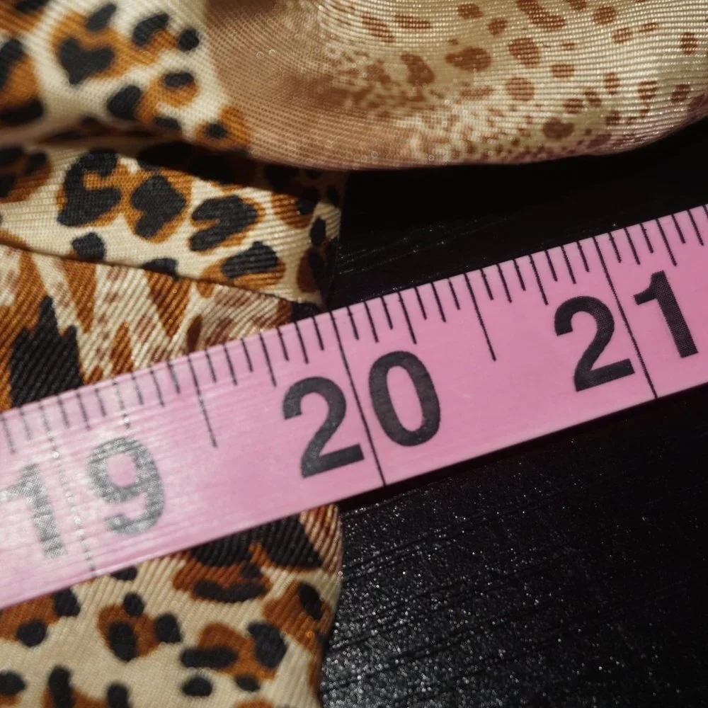 Vintage 90s Silk Animal Print Top - Picture 8 of 9